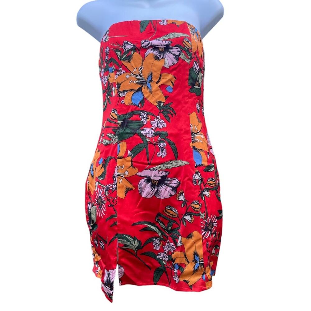 NWT superdown irene strapless floral mini dress - Picture 2 of 7